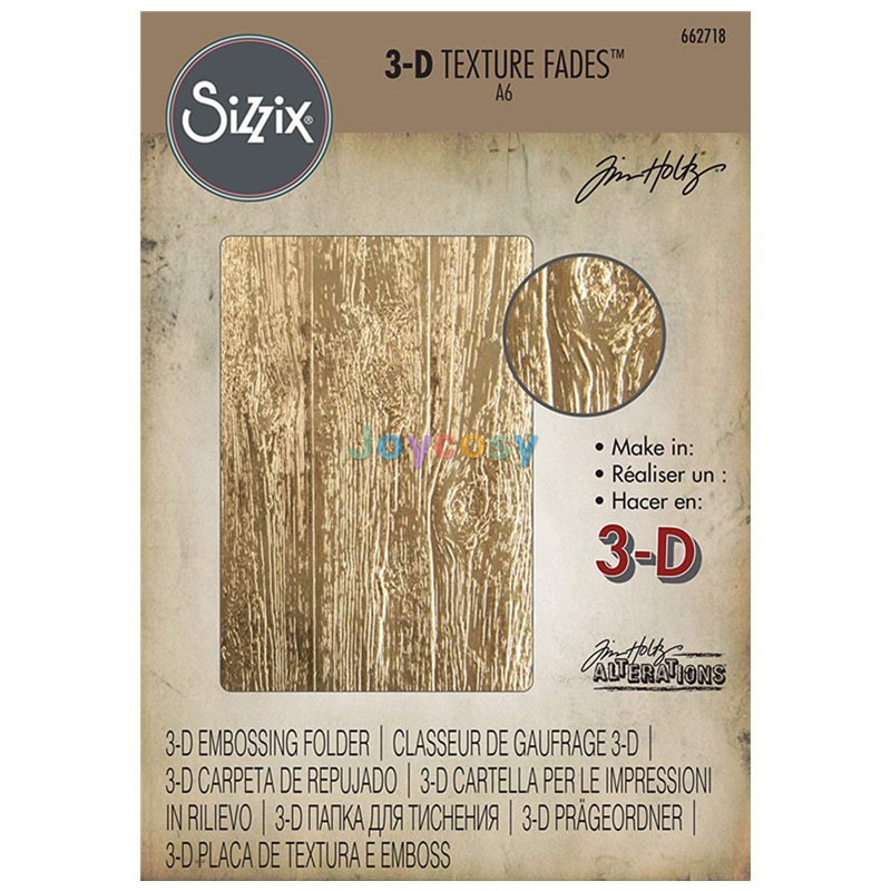 Sizzix 3D Texture Fades Tim Holtz-Lumber 662718  ..